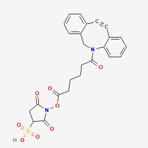 molecular formula C25H22N2O8S B8114091 DBCO-C6-SulfoNHS ester 
