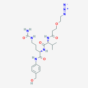 molecular formula C23H36N8O6 B8114140 Azide-PEG1-Val-Cit-PABC-OH 