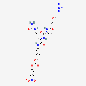 molecular formula C30H39N9O10 B8114143 Azido-PEG1-Val-Cit-PAB-PNP 
