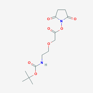 molecular formula C13H20N2O7 B8114187 t-Boc-N-Amido-PEG1-CH2CO2-NHS ester 