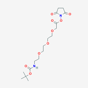 molecular formula C17H28N2O9 B8114195 t-Boc-N-Amido-PEG3-CH2CO2-NHS ester 