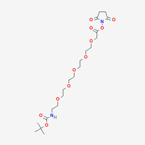 molecular formula C21H36N2O11 B8114210 t-Boc-N-Amido-PEG5-CH2CO2-NHS ester 