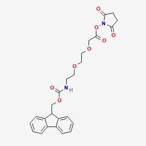 molecular formula C25H26N2O8 B8114222 FmocNH-PEG2-CH2COONHS 