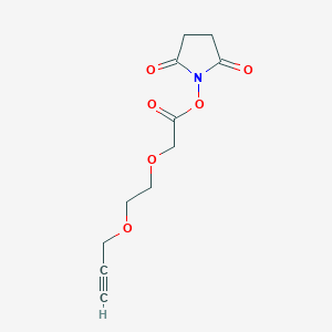 molecular formula C11H13NO6 B8114233 Propargyl-PEG2-CH2CO2-NHS ester 