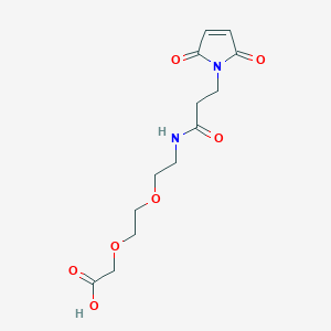 molecular formula C13H18N2O7 B8114239 2-(2-(2-((3-(2,5-Dihydro-2,5-dioxo-1H-pyrrol-1-yl)-1-oxopropyl)amino)ethoxy)ethoxy)acetic acid CAS No. 936616-30-7