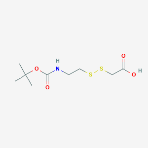 molecular formula C9H17NO4S2 B8114248 N-Boc-Aminoethane-SS-acetic acid 