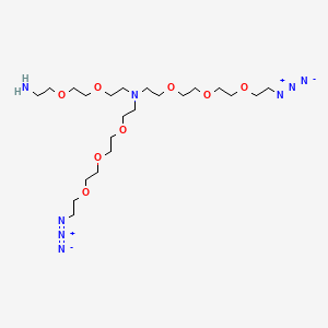 molecular formula C22H46N8O8 B8114446 N-(Amino-PEG2)-N-bis(PEG3-azide) 