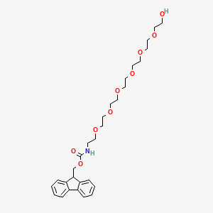 molecular formula C29H41NO9 B8114457 5,8,11,14,17,20-Hexaoxa-2-azadocosanoic acid, 22-hydroxy-,9H-fluoren-9-ylmethyl ester CAS No. 868594-44-9