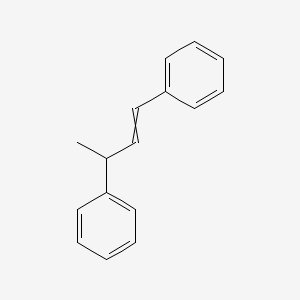 molecular formula C16H16 B8114485 1,1'-(3-Methyl-1-propene-1,3-diyl)bis-benzene 