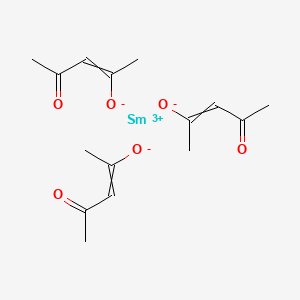 molecular formula C15H21O6Sm B8114513 4-Oxopent-2-en-2-olate;samarium(3+) 