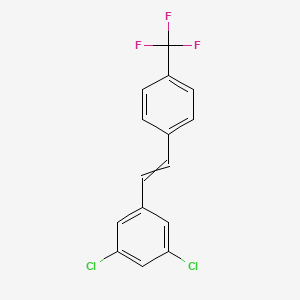 molecular formula C15H9Cl2F3 B8114566 1,3-Dichloro-5-{2-[4-(trifluoromethyl)phenyl]ethenyl}benzene 