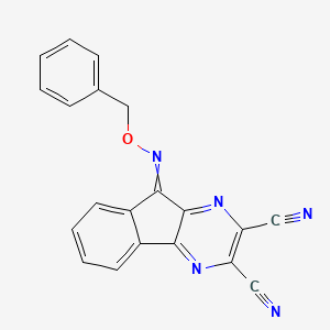 molecular formula C20H11N5O B8114615 9-Phenylmethoxyiminoindeno[1,2-b]pyrazine-2,3-dicarbonitrile 