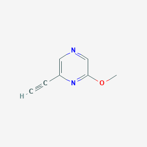 molecular formula C7H6N2O B8114660 2-Ethynyl-6-methoxypyrazine 