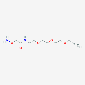 molecular formula C11H20N2O5 B8114662 Aminooxyacetamide-peg3-propargyl 
