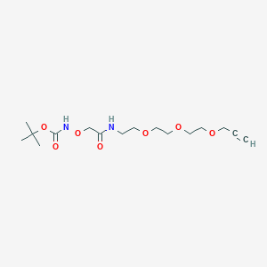 molecular formula C16H28N2O7 B8114666 Bocaminooxyacetamide-PEG3-alkyne 