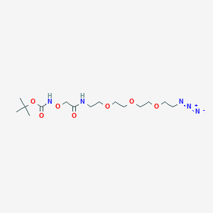 molecular formula C15H29N5O7 B8114672 Boc-Aminooxyacetamide-PEG3-azide 