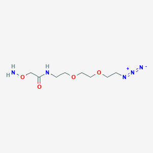molecular formula C8H17N5O4 B8114677 Aminooxyacetamide-PEG2-azide 