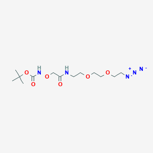 molecular formula C13H25N5O6 B8114679 Bocaminooxyacetamide-PEG2-Azido 