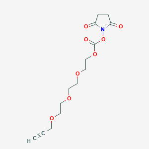molecular formula C14H19NO8 B8114697 Propargyl PEG4 NHS carbonate 