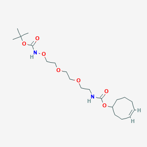 molecular formula C20H36N2O7 B8114722 TCO-PEG2-oxyamineBoc 