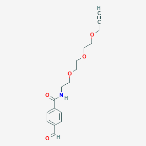 molecular formula C17H21NO5 B8114726 Ald-benzyl-amide-PEG3-propargyl 