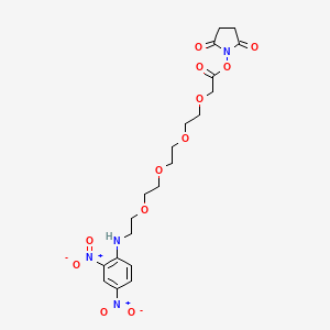 molecular formula C20H26N4O12 B8114750 DNP-PEG4-CH2 NHS ester 