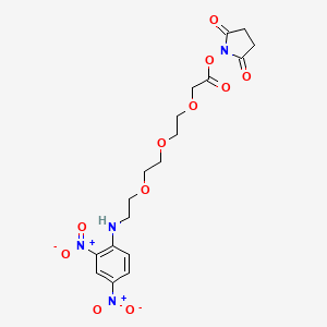 molecular formula C18H22N4O11 B8114771 DNP-PEG3-CH2 NHS ester 