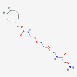 molecular formula C18H33N3O6 B8114820 [(1S,4Z)-cyclooct-4-en-1-yl]methyl N-[2-[2-[2-[(2-aminooxyacetyl)amino]ethoxy]ethoxy]ethyl]carbamate 