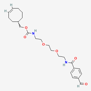 molecular formula C24H34N2O6 B8114833 [(1S,4Z)-cyclooct-4-en-1-yl]methyl N-[2-[2-[2-[(4-formylbenzoyl)amino]ethoxy]ethoxy]ethyl]carbamate 