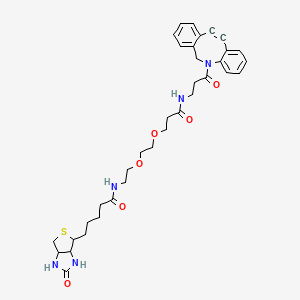 molecular formula C35H43N5O6S B8114875 DBCO-NH-PEG2-Biotin 