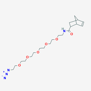 molecular formula C20H34N4O6 B8114953 Norbornene-PEG6 azide 