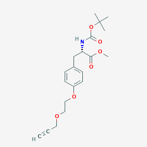 molecular formula C20H27NO6 B8115061 Propargyl-PEG1-BocNH Tyrosine Methyl Ester 
