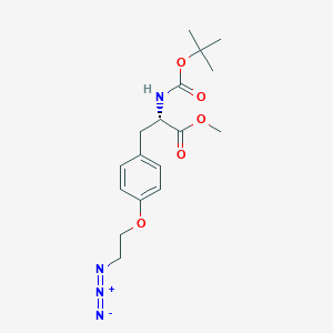 molecular formula C17H24N4O5 B8115072 (S)-Methyl 3-(4-(2-azidoethoxy)phenyl)-2-((tert-butoxycarbonyl)amino)propanoate 
