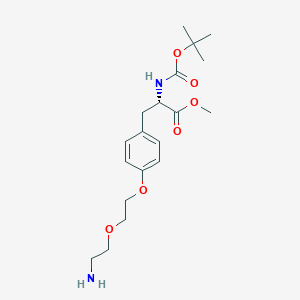 molecular formula C19H30N2O6 B8115075 Amino-PEG2-BocNH Tyrosine Methyl Ester 