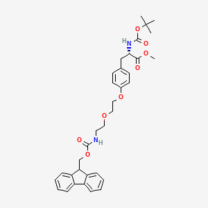 molecular formula C34H40N2O8 B8115078 FmocNHPEG2-BocNH-Tyrosine Methyl Ester 