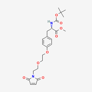molecular formula C23H30N2O8 B8115079 Mal-PEG2-BocNH Tyrosine Methyl Ester 