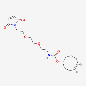 molecular formula C19H28N2O6 B8115174 TCO-PEG2-maleimide 