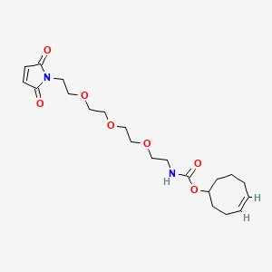 molecular formula C21H32N2O7 B8115181 [(4E)-cyclooct-4-en-1-yl] N-[2-[2-[2-[2-(2,5-dioxopyrrol-1-yl)ethoxy]ethoxy]ethoxy]ethyl]carbamate 