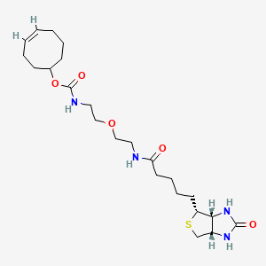 molecular formula C23H38N4O5S B8115235 TCO-PEG1-Biotin 