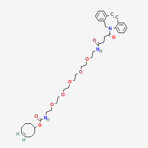 molecular formula C40H53N3O9 B8115281 Tco-peg5-dbco 