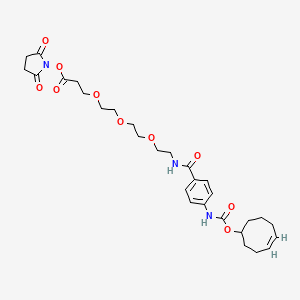 molecular formula C29H39N3O10 B8115294 TCO-carbonylamino-benzamido-PEG3 NHS ester 