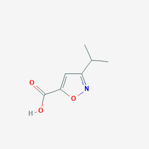 molecular formula C7H9NO3 B081153 3-异丙基-异噁唑-5-羧酸 CAS No. 14633-22-8