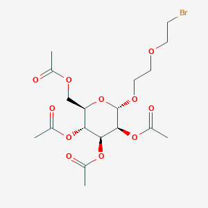 molecular formula C18H27BrO11 B8115353 a-D-Mannopyranoside, tetraacetate-PEG2-bromide 