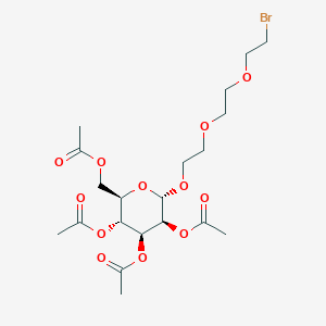 molecular formula C20H31BrO12 B8115356 a-D-tetraacetylmannopyranoside-PEG3-bromide 
