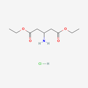 molecular formula C9H18ClNO4 B8115411 Diethyl 3-aminopentanedioate hydrochloride 