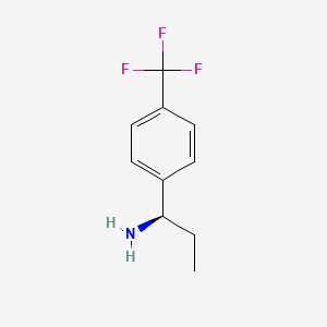 molecular formula C10H12F3N B8115452 (R)-1-(4-(Trifluoromethyl)phenyl)propan-1-amine 