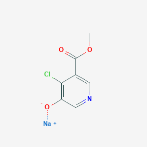 molecular formula C7H5ClNNaO3 B8115470 Sodium 4-chloro-5-(methoxycarbonyl)pyridin-3-olate 