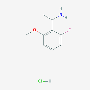 molecular formula C9H13ClFNO B8115471 1-(2-Fluoro-6-methoxyphenyl)ethanamine hydrochloride 