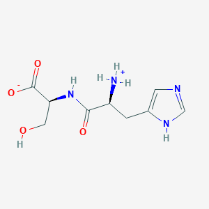 (2S)-2-[[(2S)-2-azaniumyl-3-(1H-imidazol-5-yl)propanoyl]amino]-3-hydroxypropanoate