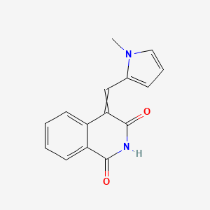 molecular formula C15H12N2O2 B8115533 4-[(1-Methylpyrrol-2-yl)methylidene]isoquinoline-1,3-dione 